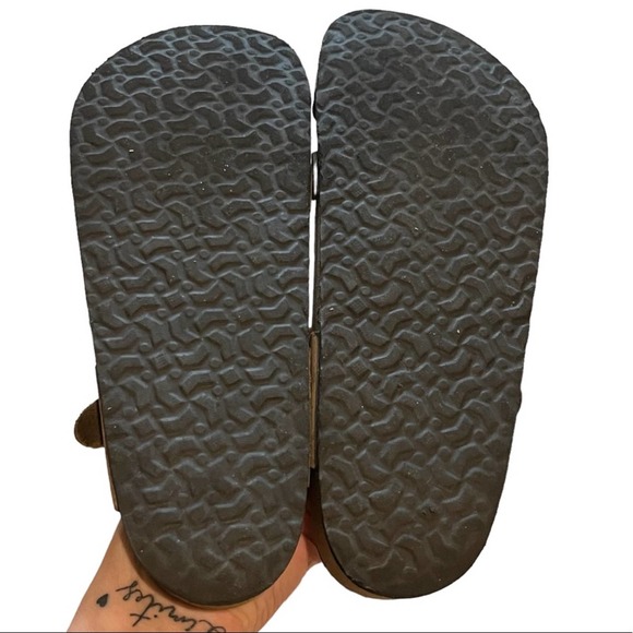 Comfortfube women’s brown leather German slide on comfort sandals size 39 - Picture 2 of 6